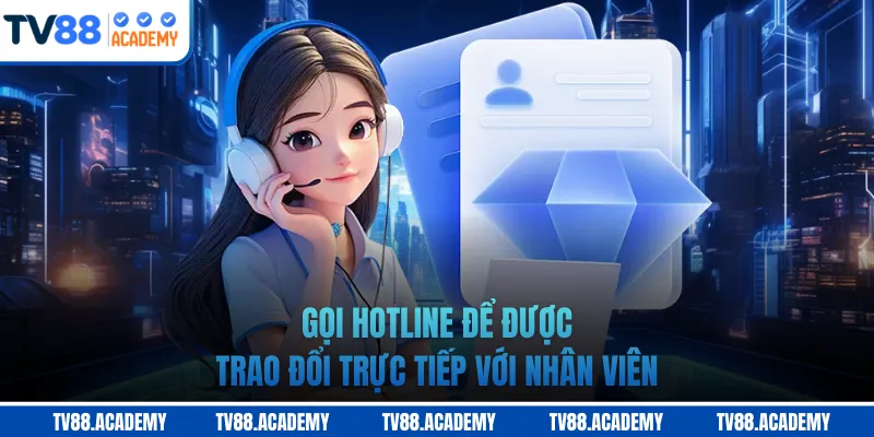 Gọi hotline để được trao đổi trực tiếp với nhân viên